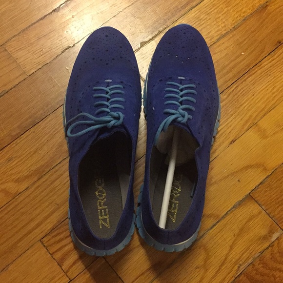 NIB Cole Haan ZeroGrand Wingtip Blue Oxfords, US 9 - Picture 2 of 8